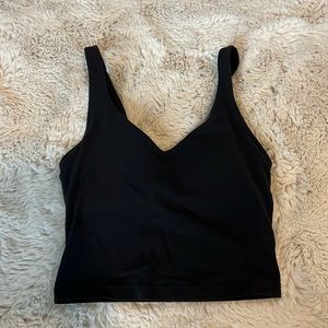 Lululemon Black Workout tank top/longline bra